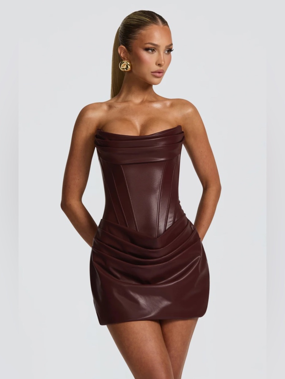 BabyBoo Palmer Burgundy Mini Dress